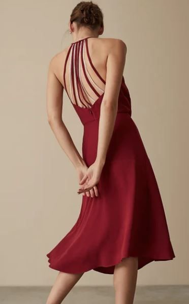 Deep red stylish dress